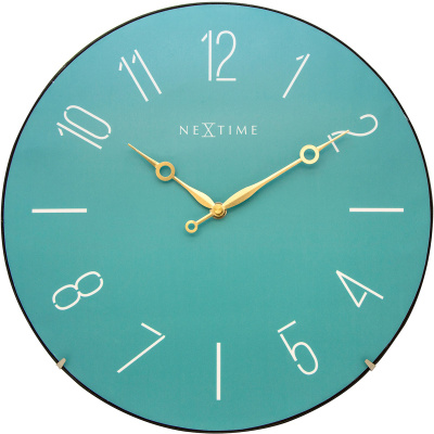 Zegar ścienny Trendy Dome Nextime 35 cm, turkusowy 3158 TQ