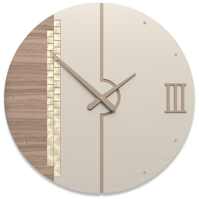 Zegar ścienny Tristan Swarovski CalleaDesign orzech włoski, caffelatte 10-213-85