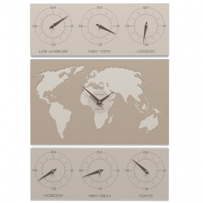 Zegar ścienny V-Cosmo CalleaDesign caffelatte 12-008-14