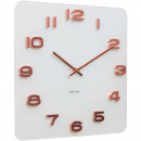 Zegar ścienny Vintage Karlsson biały/miedź KA5533