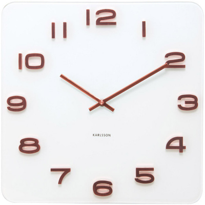 Zegar ścienny Vintage Karlsson biały/miedź KA5533