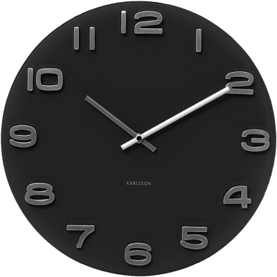 Zegar ścienny Vintage Round Karlsson czarny KA4401
