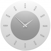 Zegar ścienny Vivyan Swarovski CalleaDesign biały 10-210-1