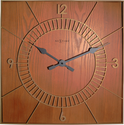 Zegar ścienny Wood Square Nextime 3112 BR