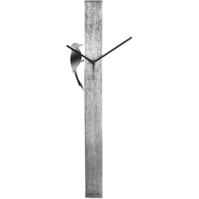 Zegar ścienny Woodpecker Tube Karlsson aluminium KA5418CH