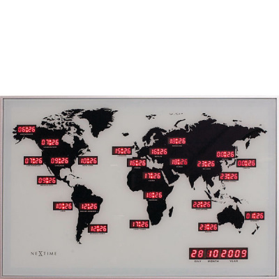 Zegar ścienny World Time Digit Nextime 2897