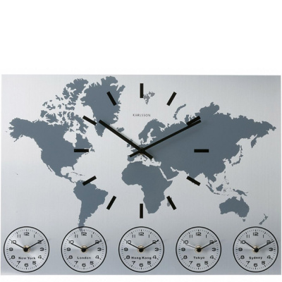 Zegar ścienny World Time Karlsson KA5069