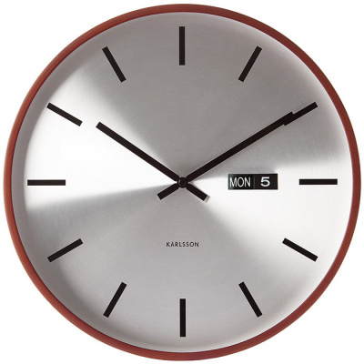 Zegar ścienny z datownikiem Steel Date Karlsson KA5461off