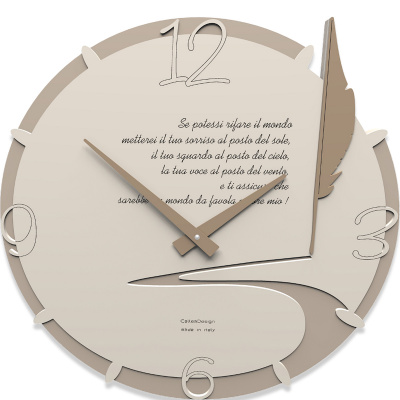 Zegar ścienny z grawerowaną dowolną sentencją CalleaDesign Caffelatte 59-10-9-14