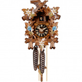 Zegar ścienny z kukułką - kwiat goryczki Hones 20 cm HS-100ENZ