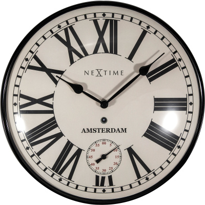 Zegar ścienny z oddzielnym sekundnikiem Amsterdam Dome Nextime 30 cm 3231
