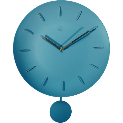 Zegar ścienny z wahadłem Bowl turkusowy nXt 30 cm 7339 TQ