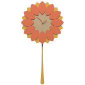 Zegar ścienny z wahadłem Flip CalleaDesign pomarańczowy 11-009-63