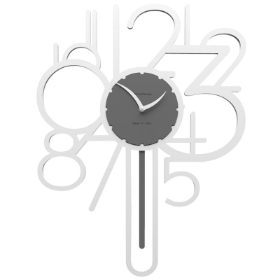 Zegar ścienny z wahadłem Joseph CalleaDesign biały 11-002-1
