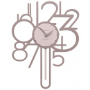 Zegar ścienny z wahadłem Joseph CalleaDesign szara śliwka 11-002-34