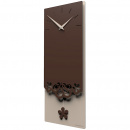 Zegar ścienny z wahadłem Merletto CalleaDesign caffelatte 56-11-1-14