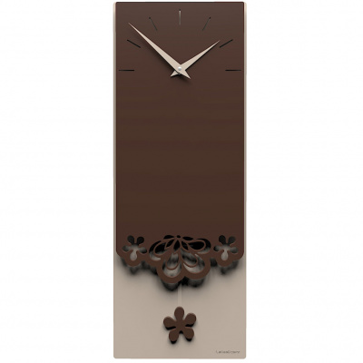 Zegar ścienny z wahadłem Merletto CalleaDesign czekoladowy 56-11-1-69
