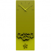 Zegar ścienny z wahadłem Merletto CalleaDesign oliwkowo-zielony 56-11-1-54