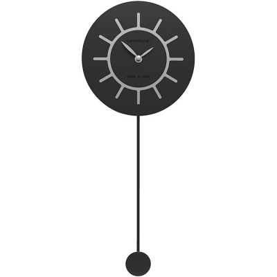 Zegar ścienny z wahadłem Philip CalleaDesign czarny 11-007-5
