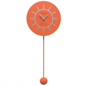 Zegar ścienny z wahadłem Philip CalleaDesign pomarańczowy 11-007-63