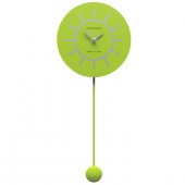 Zegar ścienny z wahadłem Philip CalleaDesign zielony 11-007-76