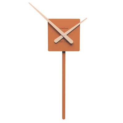 Zegar ścienny z wahadłem Square CalleaDesign terakota 11-008-24