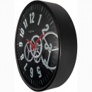 Zegar ścienny z widocznymi zębatkami, 36 cm, Modern Gear Nextime czarny 3259 ZW
