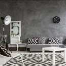 Zegar ścienny z widocznymi zębatkami, 36 cm, Modern Gear Nextime czarny 3259 ZW