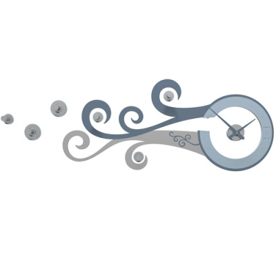 Zegar ścienny z wieszakami Glum CalleaDesign niebieski 10-324-44