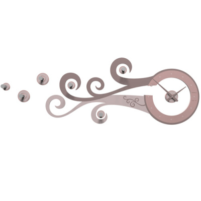 Zegar ścienny z wieszakami Glum CalleaDesign szara śliwka 10-324-34