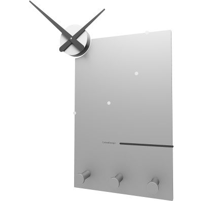 Zegar ścienny z wieszakami Oscar CalleaDesign aluminium 10-130-2