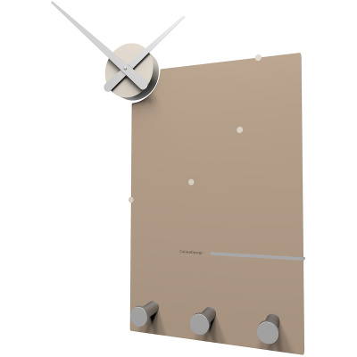 Zegar ścienny z wieszakami Oscar CalleaDesign caffelatte 10-130-14