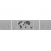 Zegar ścienny ze strefami czasowymi Cosmo CalleaDesign aluminium 12-001-2