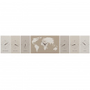 Zegar ścienny ze strefami czasowymi Cosmo CalleaDesign caffelatte 12-001-14