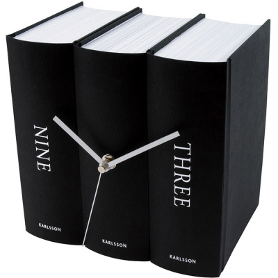 Zegar stołowy Book Karlsson czarny KA4283
