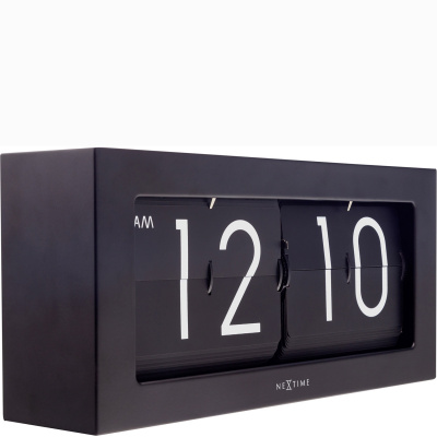 Zegar stołowy klapkowy Big Flip Nextime czarny 5198 ZW