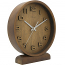 Zegar stołowy Nextime Wood Wood mały, brązowy 5192 BR