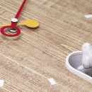 Zegar z białym słowikiem Nextime Nightingale 30 cm 5220 WI