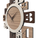 Zegar z dużymi cyframi Onyx CalleaDesign orzech włoski 10-132-85