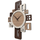 Zegar z dużymi cyframi Onyx CalleaDesign orzech włoski 10-132-85