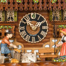 Zegar z kukułką 8-dniowy, dzwonnica, tancerze, koło młyńskie Hones 44 cm HS-8621T