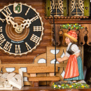 Zegar z kukułką 8-dniowy, dzwonnica, tancerze, koło młyńskie Hones 44 cm HS-8621T