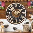Zegar z kukułką i drwalem - bawarska chata górska Hones 30 cm HS-149