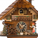 Zegar z kukułką, kołem młyńskim i dzwoniącą wieśniaczką Hones 35 cm HS-619M