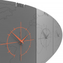 Zegar ze strefami czasowymi do biura Sydney CalleaDesign aluminium / szary 12-004-2