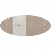 Zegar ze strefami czasowymi do biura Sydney CalleaDesign caffelatte 12-004-14