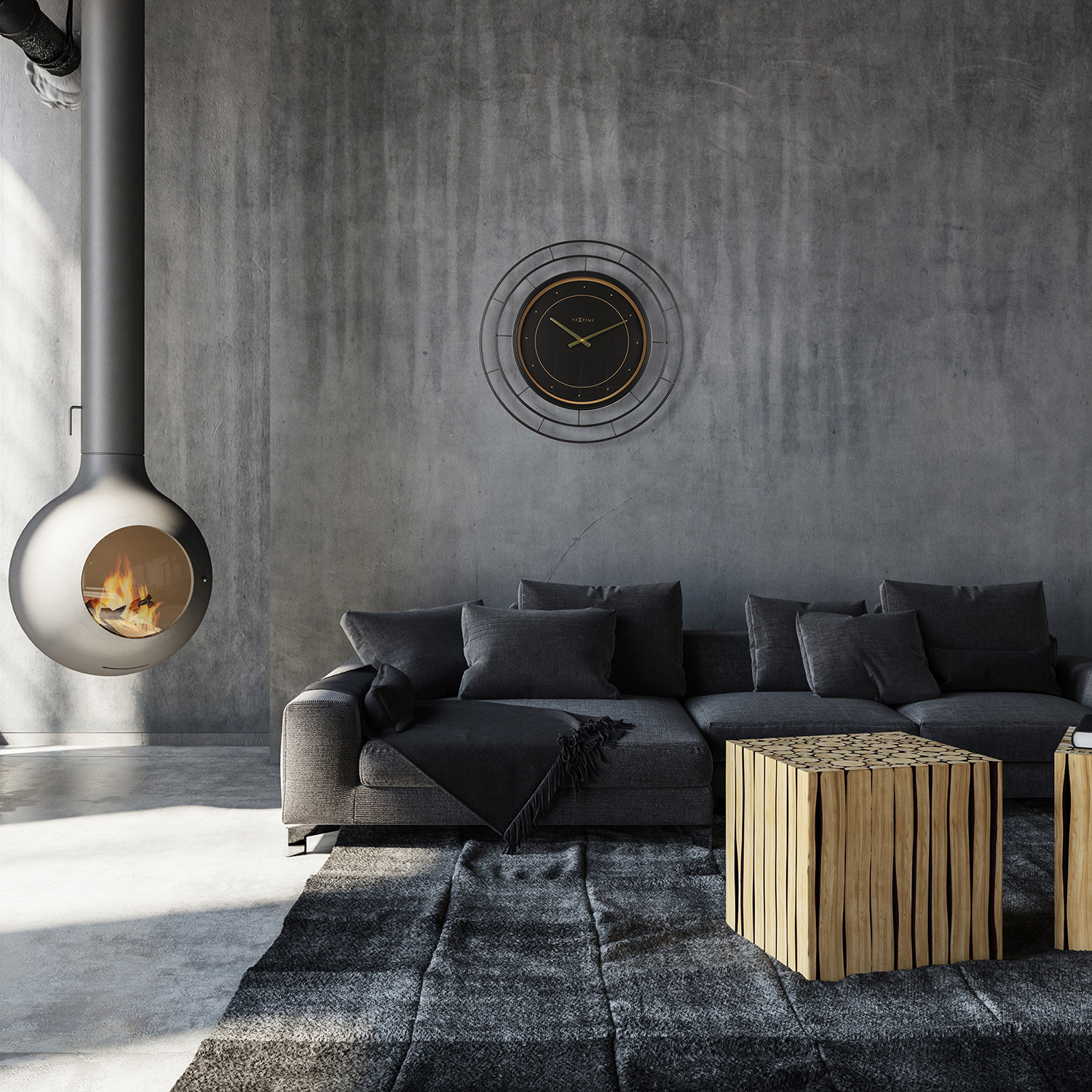 zegar loft -  średnica 70 cm - cichy mechanizm, ozdobi ścianę i będzie służył długi czas, idealny wybór do sypialni