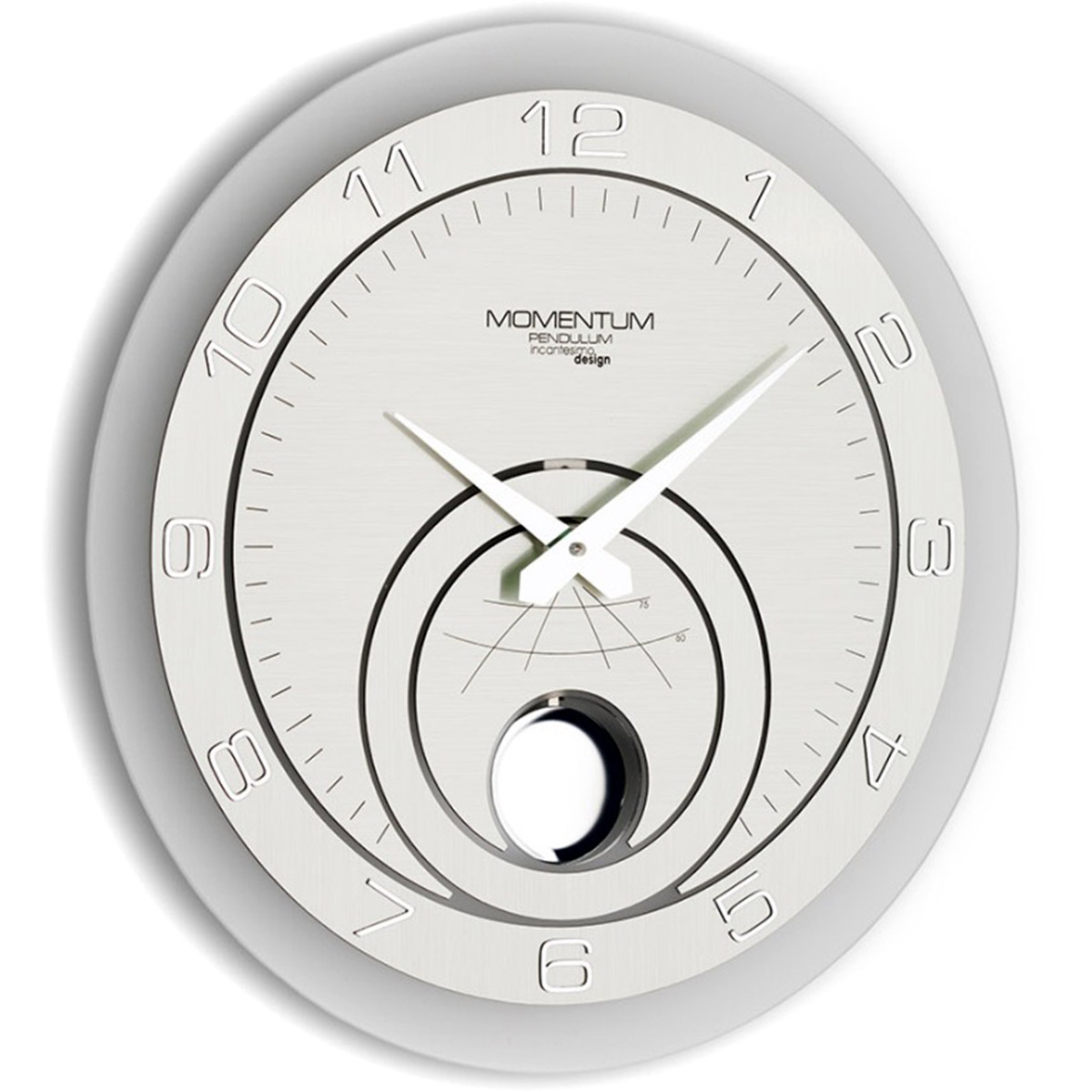 zegar z wahadlem, szklany zegar - momentum 45-cm incantesimo-design