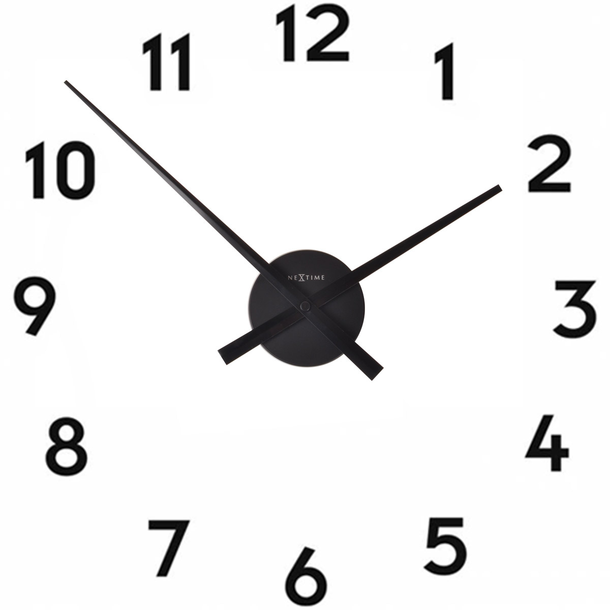 zegary ścienne naklejane na ścianę - rozmiar takiego zegara może byc dowolny; zegar bez tarczy