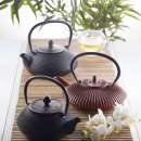 Żeliwny dzbanek do zaparzania herbaty czarny, 0,6 Litra Kitchen Craft KCLXTEACAST01